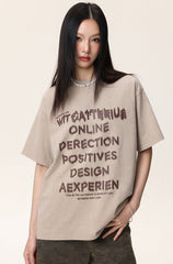 Graffiti Letter Print Tee - COPPING THREADS - CATTEE