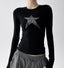 Graphic Star Fitted Long-Sleeve Top - CT52169 - COPPING THREADS - CT ORIGINALS