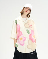 Hand - Drawn Floral Print Short Sleeve Shirt - COPPING THREADS - Harsh and Cruel