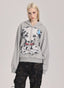 Hand - Drawn Spotted Dog Print Zip - Up Hoodie - COPPING THREADS - ARTMONSTER