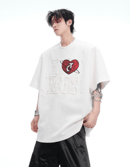 Hand - Sewn Pearl Embellished Oversized Tee - COPPING THREADS - ArguE CulturE