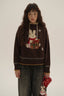 Hand - Sewn Snowflake & Bunny Wool Knit Sweater - COPPING THREADS - MOROMORO