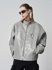 Harsh and Cruel Matte Deconstructed Patchwork Faux Leather Jacket - COPPING THREADS - Harsh and Cruel
