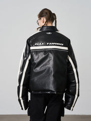 Harsh and Cruel Retro Racing PU Leather Cotton Jacket - COPPING THREADS - Harsh and Cruel