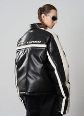 Harsh and Cruel Retro Racing PU Leather Cotton Jacket - COPPING THREADS - Harsh and Cruel