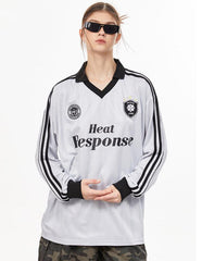 Heat Response Print Retro Stripe Long Sleeve Jersey - COPPING THREADS - CHICISLAND