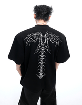 Heavyweight Studded Detailing Spine Embroidered Oversized Tee - COPPING THREADS - ArguE CulturE