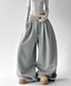 High Waist Fleece Drawstring Wide - Leg Pants - COPPING THREADS - CT Select