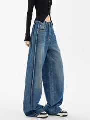 High - Waisted Loose Fit Wide - Leg Denim - COPPING THREADS - CHICISLAND