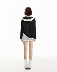 Hooded Lace Trim Long Sleeve Pullover Top - COPPING THREADS - CT Select