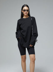 Horned Sleeve Design Long Sleeve Sweatshirt - COPPING THREADS - CT Select