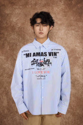 'I Love You' Language Print Long Sleeve Shirt - COPPING THREADS - ARTMONSTER