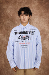 'I Love You' Language Print Long Sleeve Shirt - COPPING THREADS - ARTMONSTER