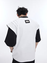 Ink - Splatter Print Deconstructed Mock Two - Piece Tee - COPPING THREADS - ArguE CulturE