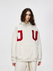 JUNI Plush Letter Puff Print Hoodie - COPPING THREADS - CT Select