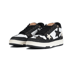 KAALIXTO Black Denim Star Sneakers - COPPING THREADS - KAALIXTO