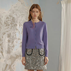 Knit Wool Cardigan - COPPING THREADS - GREENBELT