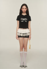 Lace Bow Tie Tee - COPPING THREADS - AYF
