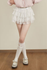 Lace Ruffle Culotte Skirt - COPPING THREADS - AYF