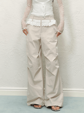 Lace Trim High - Waisted Cargo Pants - COPPING THREADS - AGAM
