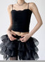 Lace-Trim Square-Neck Crop Cami Top - CT255 - COPPING THREADS - CT ORIGINALS