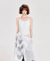 Layered Lace - Trimmed White Lace - Up Slip Dress - COPPING THREADS - CT Select