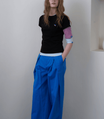 Layered - Look Contrast Sleeve Slim Fit Tee - COPPING THREADS - CHICISLAND