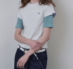 Layered - Look Contrast Sleeve Slim Fit Tee - COPPING THREADS - CHICISLAND