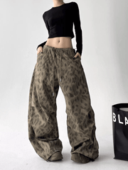 Leopard Cargo Wide - Leg Pants - COPPING THREADS - CT Select