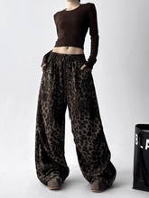 Leopard Print Drawstring Wide - Leg Pants - COPPING THREADS - CT Select