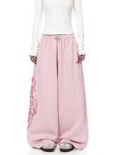 Letter Graphics Wide‑leg Sweatpants - COPPING THREADS - CT Select