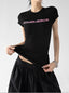 Letter Print Fitted Tee - CT66104 - COPPING THREADS - CT ORIGINALS