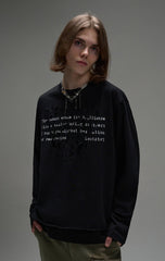 LOSTCTRL Distressed Letters Print Long Sleeve Tee - COPPING THREADS - LOSTCTRL