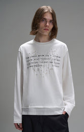 LOSTCTRL Distressed Letters Print Long Sleeve Tee - COPPING THREADS - LOSTCTRL