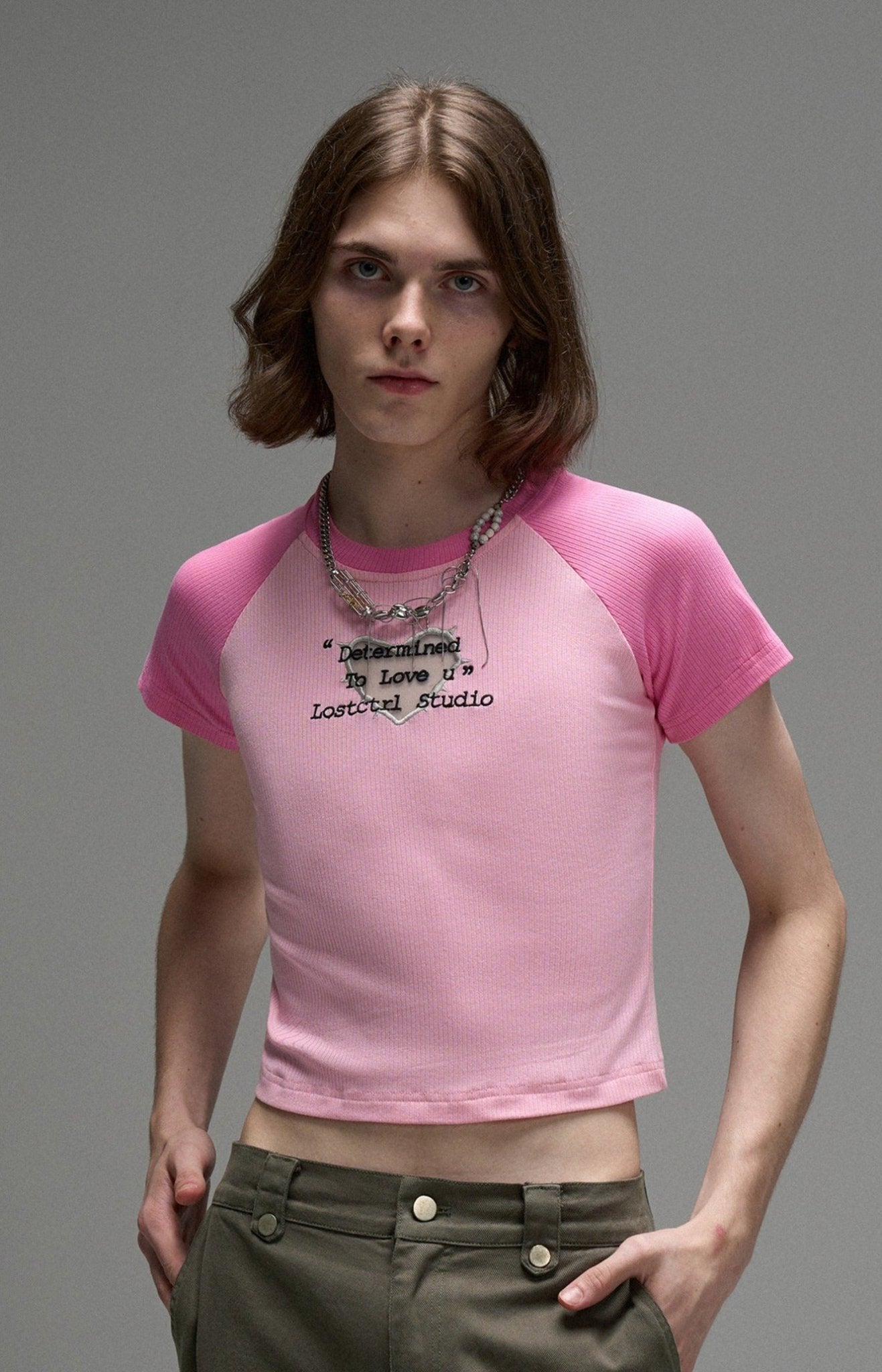 LOSTCTRL Hollow Mesh Embroidered Tee - COPPING THREADS - LOSTCTRL