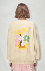 LOSTCTRL Twin Flowers Foam Print Sweatshirt - COPPING THREADS - LOSTCTRL