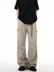 Marble Washed Pleated Paratrooper Cargo Pants - COPPING THREADS - CT Basics