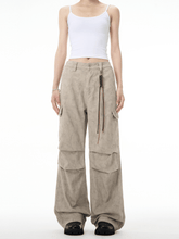 Marble Washed Pleated Paratrooper Cargo Pants - COPPING THREADS - CT Basics