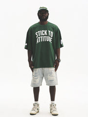Mesh Quick - Dry Letter Print Tee - COPPING THREADS - CT Select