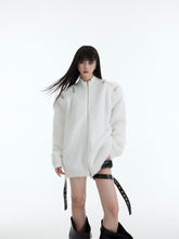 Metal Buckle Zip - Up Knit Cardigan Sweater - COPPING THREADS - CT Select