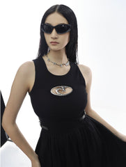 Metal Hollow Out Sleeveless Dress - COPPING THREADS - CT Select