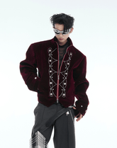 Metallic Button Embellished Cropped Jacket - COPPING THREADS - ArguE CulturE