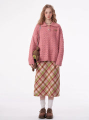 Midi Checkered Skirt - COPPING THREADS - 11SH