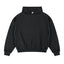 IDLT hoodie, black front.