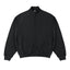 IDLT zip sweatshirt, black front.