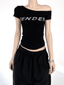 Off-Shoulder Graphic Baby Tee - CT6631 - COPPING THREADS - CT Select