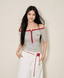 Off - Shoulder Striped Knit Tee - COPPING THREADS - AGAM