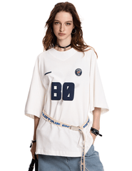 Oversized 80 Print Retro Jersey Tee - COPPING THREADS - CT Select