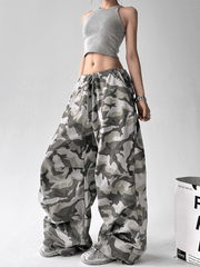 Oversized Camo Wide‑Leg Cargo Pants - COPPING THREADS - CT Select