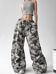 Oversized Camo Wide‑Leg Cargo Pants - COPPING THREADS - CT Select